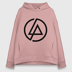 Толстовка оверсайз женская Linkin Park: Sybmol, цвет: пыльно-розовый