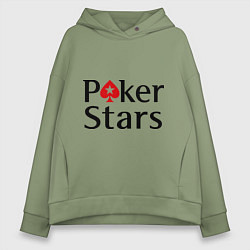 Толстовка оверсайз женская Poker Stars, цвет: авокадо