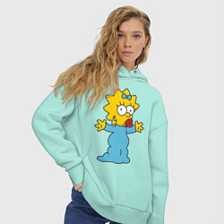 Толстовка оверсайз женская Maggie Simpson, цвет: мятный — фото 2