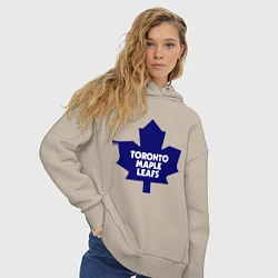 Толстовка оверсайз женская Toronto Maple Leafs, цвет: миндальный — фото 2
