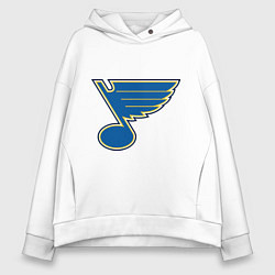 Толстовка оверсайз женская St Louis Blues, цвет: белый