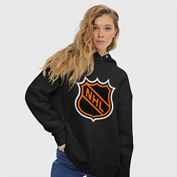 Толстовка оверсайз женская NHL, цвет: черный — фото 2