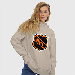 Толстовка оверсайз женская NHL, цвет: миндальный — фото 2