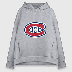 Толстовка оверсайз женская Montreal Canadiens, цвет: меланж