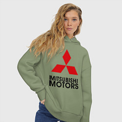 Толстовка оверсайз женская Mitsubishi, цвет: авокадо — фото 2