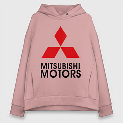 Толстовка оверсайз женская Mitsubishi, цвет: пыльно-розовый