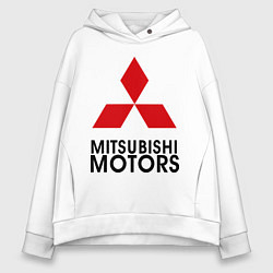 Толстовка оверсайз женская Mitsubishi, цвет: белый