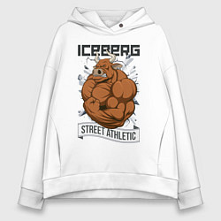 Толстовка оверсайз женская Iceberg: Street Athletic, цвет: белый