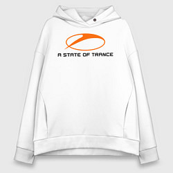 Толстовка оверсайз женская A State of Trance, цвет: белый