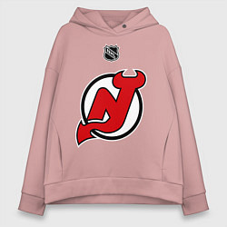 Толстовка оверсайз женская New Jersey Devils: Kovalchuk 17, цвет: пыльно-розовый