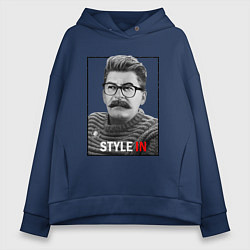 Толстовка оверсайз женская Stalin: Style in, цвет: тёмно-синий