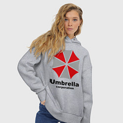 Толстовка оверсайз женская Umbrella corporation, цвет: меланж — фото 2