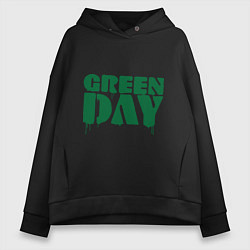 Толстовка оверсайз женская Green Day, цвет: черный