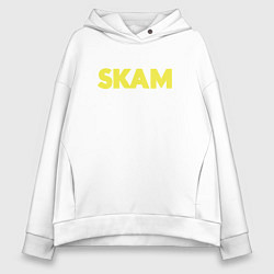 Толстовка оверсайз женская Skam, цвет: белый