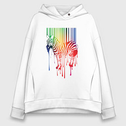 Женское худи оверсайз Color zebra