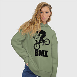 Толстовка оверсайз женская BMX 3, цвет: авокадо — фото 2