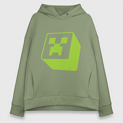 Женское худи оверсайз Green Creeper
