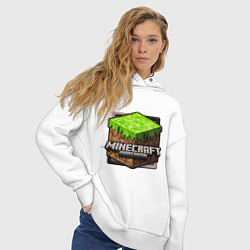 Толстовка оверсайз женская Minecraft: Pocket Edition, цвет: белый — фото 2