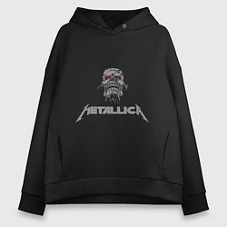 Толстовка оверсайз женская Metallica scool, цвет: черный