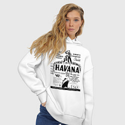 Толстовка оверсайз женская Havana Cuba, цвет: белый — фото 2