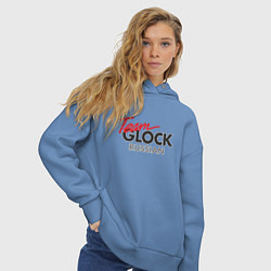 Толстовка оверсайз женская Team Glock, цвет: мягкое небо — фото 2