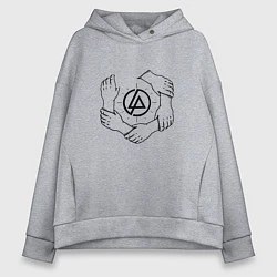 Толстовка оверсайз женская Linkin Park: Brotherhood, цвет: меланж