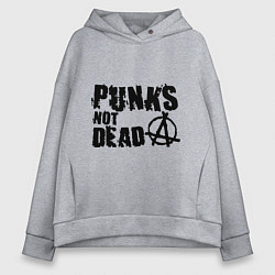 Женское худи оверсайз Punks not dead