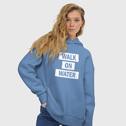 Толстовка оверсайз женская 30 STM: Walk on water, цвет: мягкое небо — фото 2