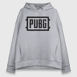 Толстовка оверсайз женская PUBG, цвет: меланж