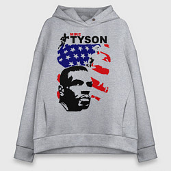 Толстовка оверсайз женская Mike Tyson: USA Boxing, цвет: меланж