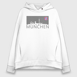 Толстовка оверсайз женская Bayern Munchen - Munchen City grey 2022, цвет: белый