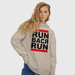 Толстовка оверсайз женская Run Вася Run, цвет: миндальный — фото 2