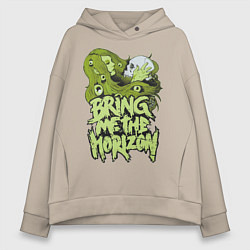 Толстовка оверсайз женская Bring Me The Horizon: Green Girl, цвет: миндальный