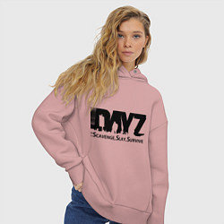 Толстовка оверсайз женская DayZ: Slay Survive, цвет: пыльно-розовый — фото 2