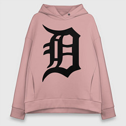 Толстовка оверсайз женская Detroit Tigers, цвет: пыльно-розовый