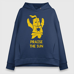 Толстовка оверсайз женская Praise the Sun, цвет: тёмно-синий