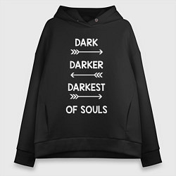 Толстовка оверсайз женская Darkest of Souls, цвет: черный