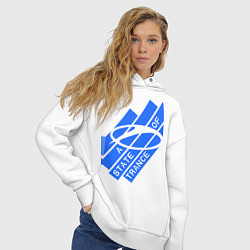 Толстовка оверсайз женская A state of trance, цвет: белый — фото 2