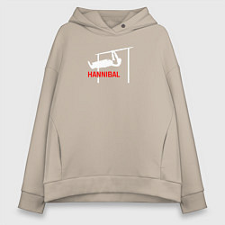 Толстовка оверсайз женская Hannibal For King Workout, цвет: миндальный