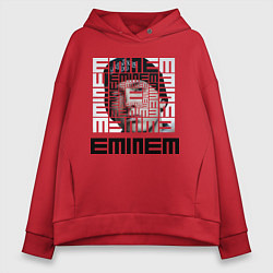 Толстовка оверсайз женская Eminem labyrinth, цвет: красный