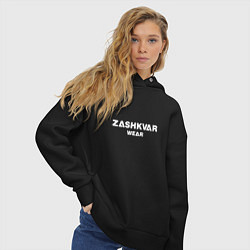 Толстовка оверсайз женская ZASHKVAR WEAR, цвет: черный — фото 2