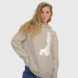 Толстовка оверсайз женская WorkOut W3, цвет: миндальный — фото 2