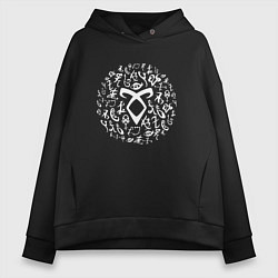 Женское худи оверсайз Shadowhunters Runes