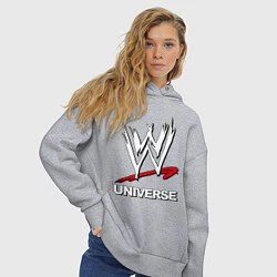 Толстовка оверсайз женская WWE universe, цвет: меланж — фото 2