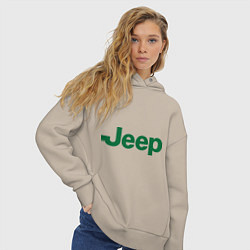 Толстовка оверсайз женская Logo Jeep, цвет: миндальный — фото 2