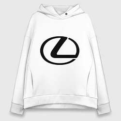Толстовка оверсайз женская Logo lexus, цвет: белый