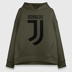 Толстовка оверсайз женская Ronaldo CR7, цвет: хаки