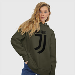 Толстовка оверсайз женская Ronaldo CR7, цвет: хаки — фото 2