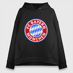 Толстовка оверсайз женская Bayern Munchen FC, цвет: черный