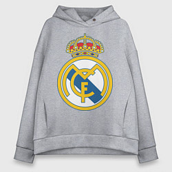 Толстовка оверсайз женская Real Madrid FC, цвет: меланж